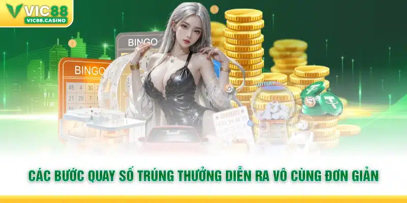 Các bước quay số trúng thưởng diễn ra vô cùng đơn giản